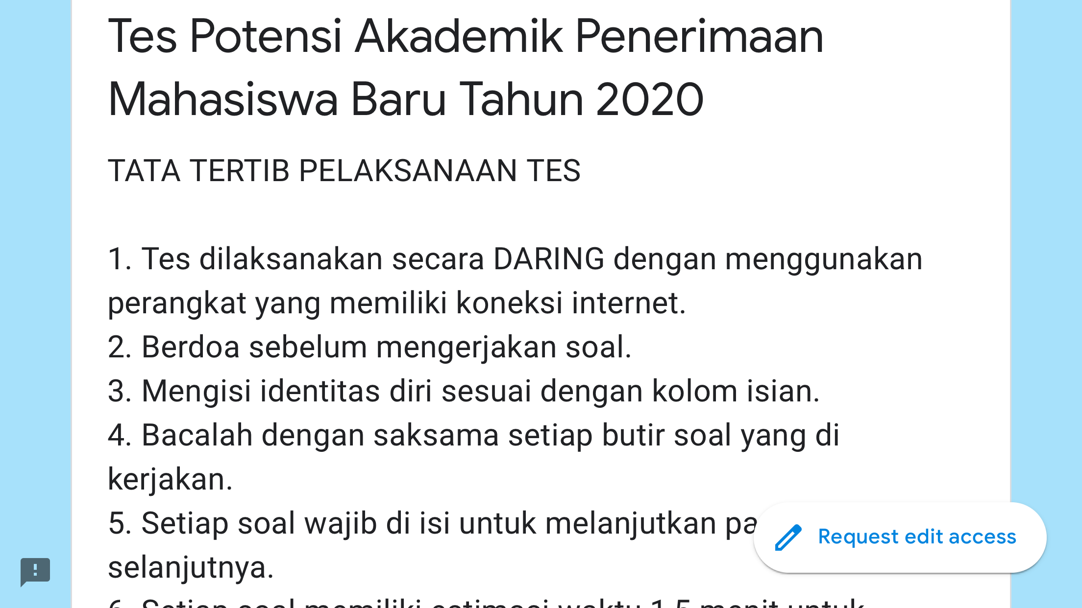 Tes Potensi Akademik untuk Calon Maba Jalur Mandiri Resmi Digelar