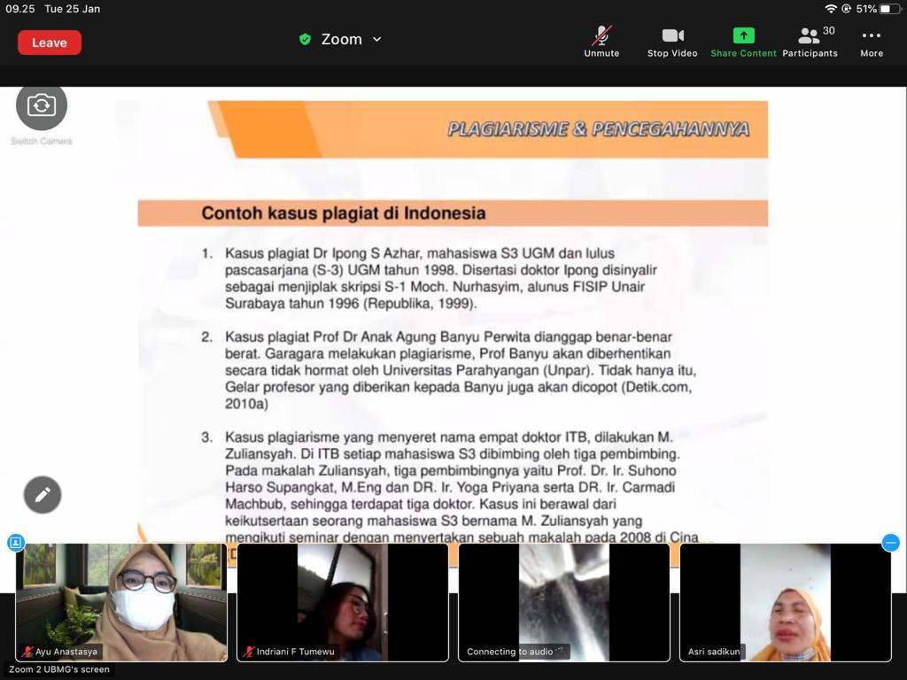 CCLC UBM Gelar Workshop Pencegahan Plagiarisme