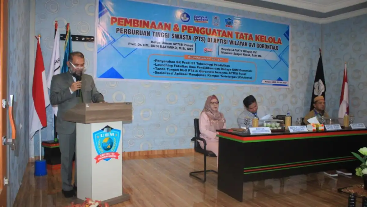 Datangi Gorontalo, Ketum APTISI Tekankan Tantangan Disrupsi Kemajuan & Perkembangan Teknologi