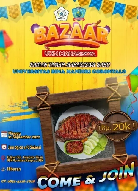 11 September, UBM Gelar Bazar UKM Mahasiswa