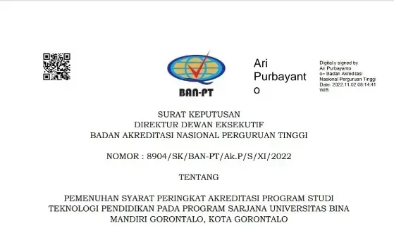 Alhamdulillah, Educational Technology Study Program of UBM Has Good Accreditation from BAN PT