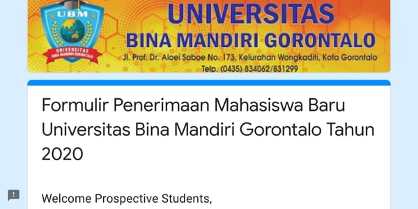 Pendaftaran Jalur Mandiri Telah Dibuka