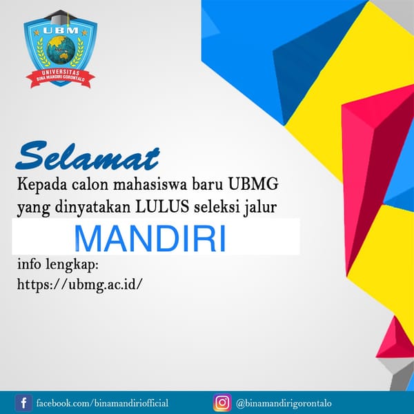 Pengumuman Hasil Seleksi Berkas Calon Maba Jalur Mandiri