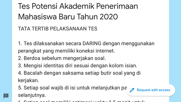 Tes Potensi Akademik untuk Calon Maba Jalur Mandiri Resmi Digelar