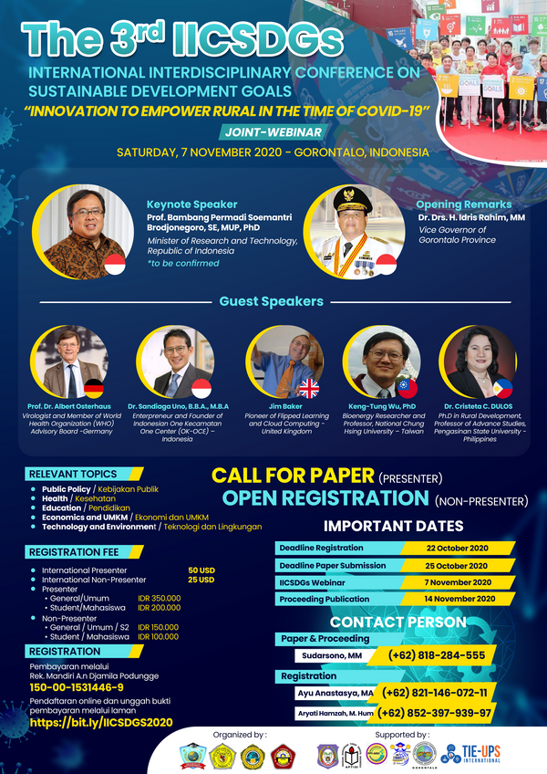 The 3rd International Interdisciplinary Conference on SDGs - 7th November 2020