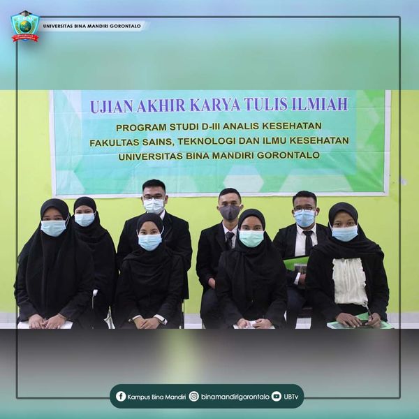 Mahasiswa Prodi Analis Kesehatan UBM Gorontalo Jalani Ujian Akhir KTI