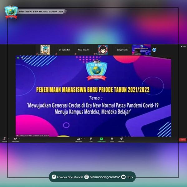 Sosialisasi Virtual Penerimaan Mahasiswa Baru UBM Gorontalo Raih Antusias 3 Sekolah Ini