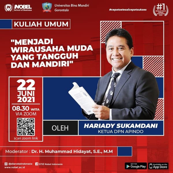 UBM Gorontalo Support Kegiatan Kuliah Umum STIE Nobel Indonesia Makassar