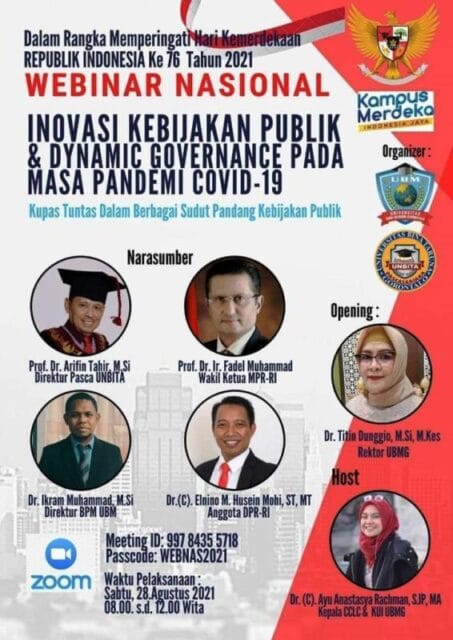 Ada Wakil Ketua MPR & Anggota DPR RI di Webinar UBM