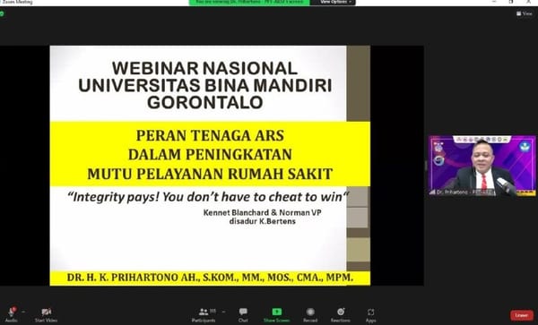Webinar ARS, Hadirkan Ketum PPT ARSI dan Kadinkes Provinsi