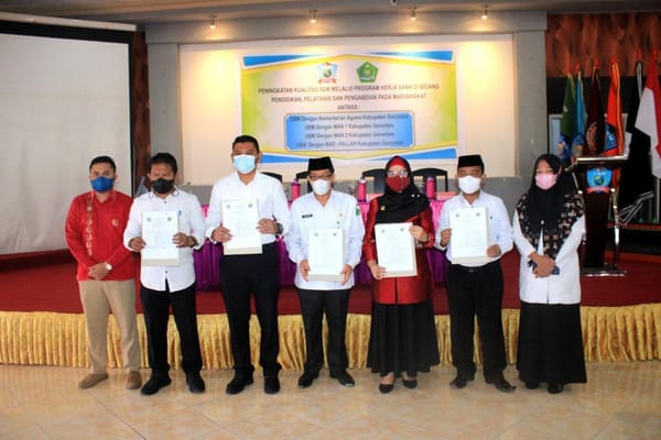 Peningkatan Kualitas SDM, Kemenag Kabgor Gandeng UBM Gorontalo Kerjasama