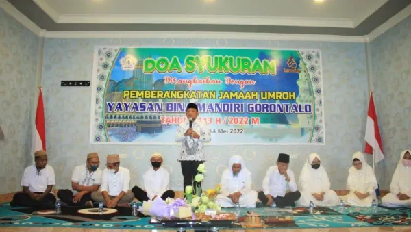Bina Mandiri Gorontalo Foundation (YBMG) Holds a Ceremonial Feast and Prayers for The Departure of Umrah Congregants